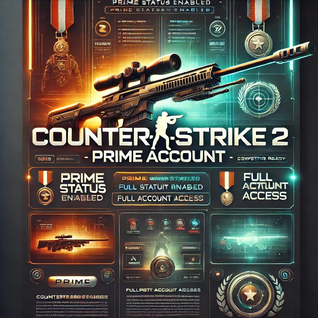 CS2 Prime Account + Premier Ready[2190HRS + 50 Commends]